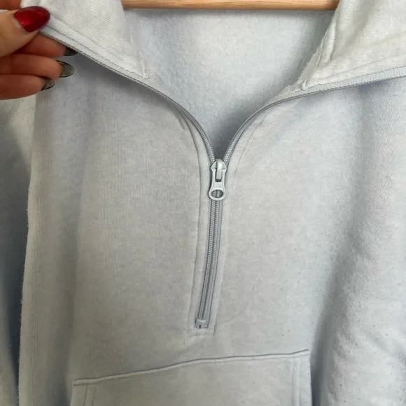 Wild Fable Half Zip Sweatshirt Baby Blue - Picture 6 of 9